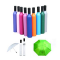 Foldable Compact Umbrella With Wine Bottle Case